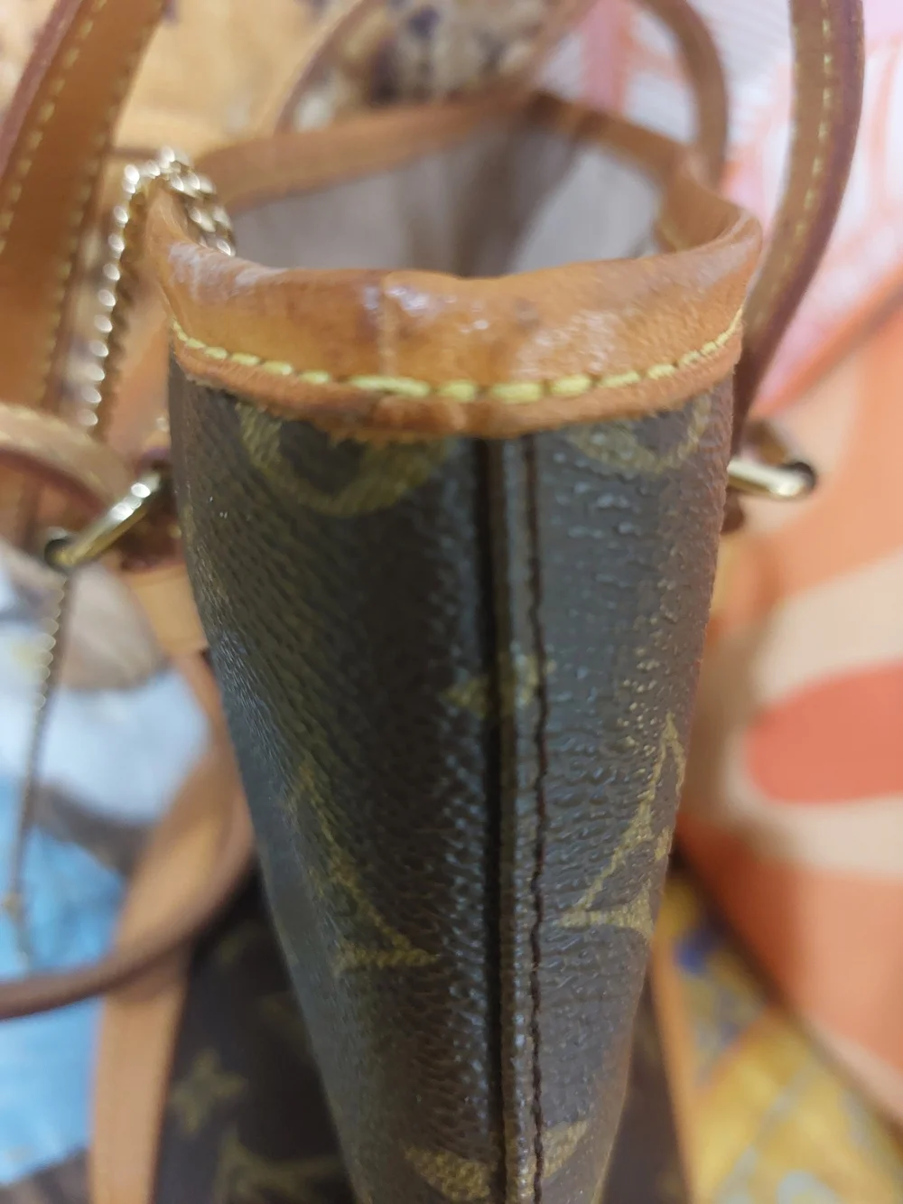 Louis Vuitton Monogram Canvas Bucket Tote with Vachetta Trim